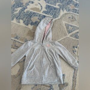 Gray Kids Hoodie with Pink Lining
